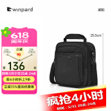 WINPARD/威豹商务男包手提公事包休闲单肩包出差男包斜挎包 黑色（标准版/四层袋）