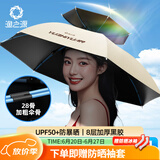 渔之源钓鱼伞帽头戴式雨伞帽防晒斗笠折叠头顶伞遮阳防雨帽伞渔具用品 【咖色 橡胶圈】双伞骨黑胶 特大号+冰袖