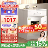 鹿匠（LUJIANG）保险柜家用床头柜保险箱柜全钢防盗抽屉柜双锁指纹密码wifi办公隐形保管柜 高60cm/宽39cm 白色