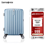 新秀丽（Samsonite）行李箱20英寸拉杆箱时尚密码登机箱竖条纹旅行箱包蓝色GU9*11001