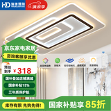 HDled吸顶灯 客厅卧室餐厅灯全屋调光灯饰包安装灯具套餐后现代简约 大客厅196W/遥控款/105*65cm