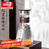 青苹果耐热玻璃水壶 新中式竖纹耐高温泡茶壶 防烫待客围炉煮茶壶 单壶
