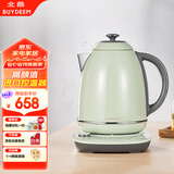 北鼎 Buydeem 炫彩304不锈钢调温热电水壶 K740C浅杉绿【国家补贴】