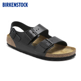 BIRKENSTOCK勃肯德国进口男女款牛皮革舒适软木Milano系踝凉鞋 男款黑色34191 42
