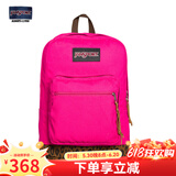 JANSPORT杰斯伯双肩包女男复刻暮光学生电脑包旅行背包书包 TZR604N 粉紅豹-隔层