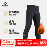 准者健身长短裤男式高弹速干运动套装跑步骑行压缩健身衣服打底紧身裤 Z119411404纯正黑 【长裤加绒】 L (175)