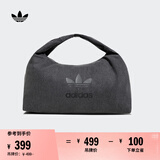 adidas「云朵包」牛仔风大容量运动挎包女子阿迪达斯官方三叶草 黑色 NS