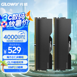 光威（Gloway）32GB(16GBx2)套装 DDR4 4000 台式机内存条 龙武系列 CJR颗粒 星空黑