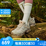 迈乐（Merrell）官方店男女款户外登山徒步鞋减震MOAB 3迈越者轻量防滑耐磨透气 J035894白灰米（女） 37