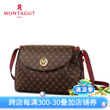 梦特娇（MONTAGUT）新款包包女包斜挎包时尚单肩包女士包包大容量妈妈包母亲节礼物 咖色R7612125011