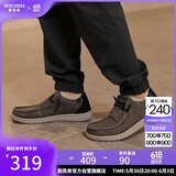斯凯奇（Skechers）男鞋夏季懒人一脚蹬帆布鞋商务通勤低帮休闲鞋百搭软底板鞋66387