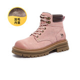 骆驼（CAMEL）山丘经典大黄靴户外工装马丁靴 L23W076065M 粉色（毛里） 39