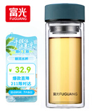 富光 男女士双层玻璃杯 高硼硅泡茶杯 茶水分离水杯带茶隔杯子500ml