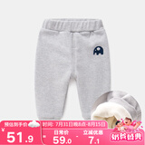 嘟嘟家宝宝裤子加厚冬装男新生儿童裤女童打底裤冬季儿童加绒裤婴儿vip 灰色 110