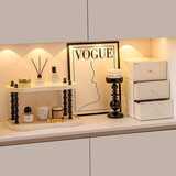 赟娅奶油风玄关摆件化妆品香水置物架钥匙收纳盒入户门口鞋柜装饰品 玄关收纳组合【8件套A】