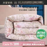 水星家纺羽绒被子95%白鹅绒被子冬季冬被芯加厚双人羽绒被220x240cm