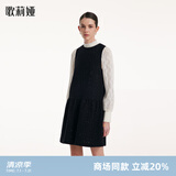 歌莉娅小香风连衣裙女气质淑女高级感设计感娃娃装a字背心裙1B9R4K4T0 00B黑色 M
