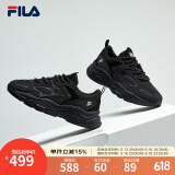 FILA【男女同款】斐乐官方跑步鞋复古老爹鞋火星鞋潮流时尚老爹鞋 女-黑-BK 39