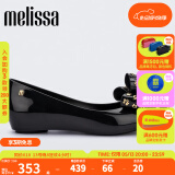 Melissa（梅丽莎）蝴蝶结低跟时尚通勤休闲女士单鞋33680 黑色 38