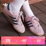 adidas「T头鞋」STADT经典时尚薄底运动板鞋男女阿迪达斯三叶草 清澈粉/蓝色/树脂黄     36.5