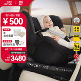 宝得适（BRITAX）宝宝儿童安全座椅0-4岁360度旋转汽车ISOFIX硬接口双面骑士PLUS 双面骑士PLUS夜影黑