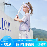 迪士尼（DISNEY）儿童女童速干短袖套装六一儿童节卡通两件套25夏DB321UE28蓝160
