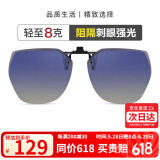 海伦凯勒墨镜夹片 几何大框时尚夹片 开车驾驶专用近视太阳镜夹片HP823C17