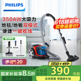飞利浦（PHILIPS）家用吸尘器卧式手持大功率强力除螨吸毛吸灰吸尘器FC9351