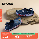 crocs卡骆驰洞洞鞋贝雅卡骆班轻便耐磨一脚蹬休闲鞋|205089 深蓝/辣椒红-4CC 36 /37(220mm)