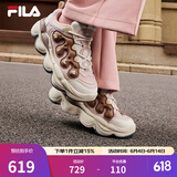 FILA【杨幂同款】官方豌豆鞋女鞋老爹鞋运动鞋冬季新款运动休闲鞋 红木棕/摩卡棕-MM 36