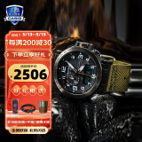 卡西欧（CASIO）手表送男生protrek太阳能智能运动日韩石英表腕表生日礼物学生 帆布带PRW-6600YB-3三重感应器