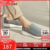 斯凯奇（Skechers）父亲节礼物男鞋夏季一脚蹬健步鞋软底透气网面休闲运动鞋54626