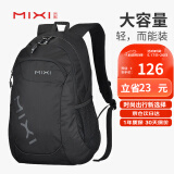 米熙mixi休闲运动双肩包女大容量旅行背包14英寸电脑包M5005-20吋黑色
