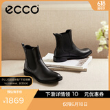 爱步（ECCO）靴子女 时尚潮流百搭冬季切尔西女靴牛皮粗跟短靴女 型塑266503 黑色26650301001 38