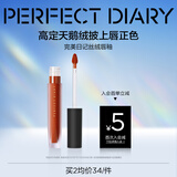 完美日记（PERFECT DIARY）【经典热卖】至臻柔色丝绒唇釉哑光雾面不拔干口红生日礼物送女友 V05 锈棕法兰绒