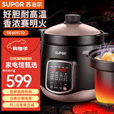 苏泊尔（SUPOR）电炖锅电炖盅煲汤锅炖汤锅煮粥锅精控快速炽陶电炖锅智能全自动家用慢炖煲汤文火煨汤陶罐瓦罐汤 新中华炽陶老火汤6升DG60YC13 6L