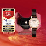 安普里奥·阿玛尼（Emporio Armani）女士石英腕表满天星欧美时尚女表 生日礼物送女友老婆 520定制玫红色礼盒AR1911