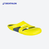 迪卡侬游泳男士运动包脚拖鞋男洞洞鞋NABD2030706亮黄色蓝底38-39码