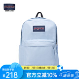 JANSPORT杰斯伯书包轻便双肩包男女旅行包简约背包电脑包学生校园 4QUT7G7雾霾蓝-侧边袋