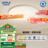 欧普（OPPLE）全光谱护眼吸顶灯卧室灯智能LED照明灯具简约现代快装圆形包安装