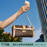 菲安妮（FION）波士顿包锁扣女士包包斜挎包时尚单肩包生日礼物
