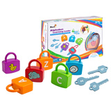 FritzS儿童开锁玩具 男孩宝宝幼儿园蒙氏数学英文英语早教锁头教具 LEC3127 英文字母锁（26个字母）