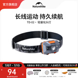 Naturehike挪客轻便锂电充电头灯 强光户外防水led钓鱼超长续航多档调节夜跑 4级防泼水4档调光/充电款/橙灰