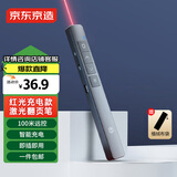 京东京造 激光翻页笔360度控制教师专用PPT投影笔激光演讲笔 无线演示翻页器课件笔 【红光充电款】黑色