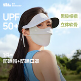 蕉下（beneunder）脸基尼女帽檐全脸防晒面罩防晒口罩防紫外线蓝烟灰