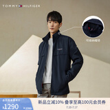 TOMMY HILFIGER【可收纳帽】出走都市25秋男装风衣款软壳夹克/休闲立领外套 【风衣款软壳夹克】午夜蓝FAP L （推荐：150-165斤）