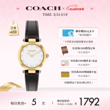 蔻驰（COACH）CARY系列 镶钻表圈 牛皮表带 石英女表14504014 礼物/送礼