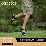 爱步（ECCO）户外凉鞋男鞋 夏季男士透气魔术贴沙滩鞋子 越野069564 黑色/灰色06956450034 43