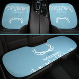 魅驹3D蜂窝汽车坐垫夏季单片凉垫汽车座垫可爱卡通女性小方垫车用家用 全车三件套-花鹿角