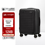 新秀丽（Samsonite）行李箱20英寸拉杆箱欧洲设计万向轮前开口黑色登机箱KF1*09005